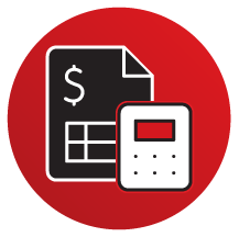 calculator icon with paper