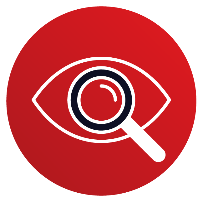 eye and magnifying glass icon